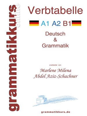 cover image of Verbtabelle Deutsch A1 A2 B1
